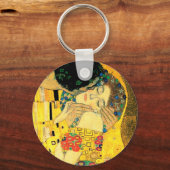 Der Kuss von Gustav Klimt Art Nouveau Schlüsselanhänger (Vorderseite)