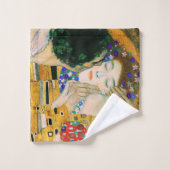 Der Kuss von Gustav Klimt Badhandtuch Set (Waschlappen)