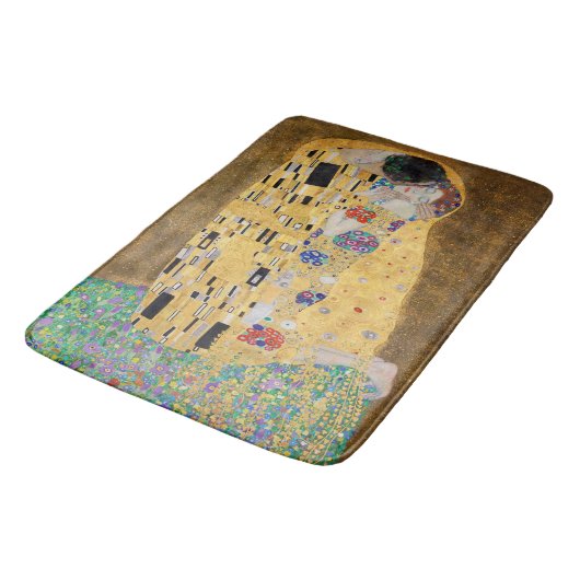 Der Kuss von Gustav Klimt Bath Mat Badematte (Schrägansicht)