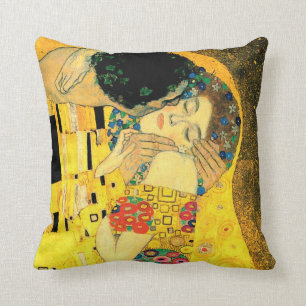 Der Kuss von Gustav Klimt Fine Art Kissen
