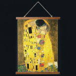 Der Kuss von Gustav Klimt Fine Art Poster Print Wandteppich Mit Holzrahmen<br><div class="desc">Die beliebte Kunst Kiss (Liebhaber),  die zwischen 1908 und 1909 von dem österreichischen Symbolin & Art Nouveau Artist Gustav Klimt (1862-1918) gemalt wurde</div>