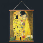 Der Kuss von Gustav Klimt Fine Art Poster Print Wandteppich Mit Holzrahmen<br><div class="desc">Die beliebte Kunst Kiss (Liebhaber),  die zwischen 1908 und 1909 von dem österreichischen Symbolin & Art Nouveau Artist Gustav Klimt (1862-1918) gemalt wurde</div>