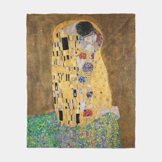 Der Kuss von Gustav Klimt Fleecedecke (Vorderseite)