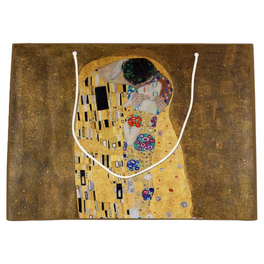 Der Kuss von Gustav Klimt Große Geschenktüte (Vorderseite)