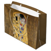 Der Kuss von Gustav Klimt Große Geschenktüte (Rückseite Schrägansicht)