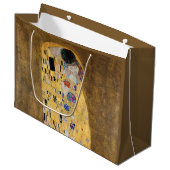 Der Kuss von Gustav Klimt Große Geschenktüte (Vorderseite Schrägansicht)