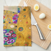 Der Kuss von Gustav Klimt Handtuch (Viertel Falte)