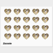 Der Kuss von Gustav Klimt Heart Sticker (Blatt)