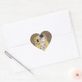 Der Kuss von Gustav Klimt Heart Sticker (Umschlag)