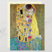 Der Kuss von Gustav Klimt, Jugendstil-Hochzeit Einladung (Vorne/Hinten)