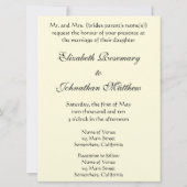 Der Kuss von Gustav Klimt, Jugendstil-Hochzeit Einladung (Rückseite)