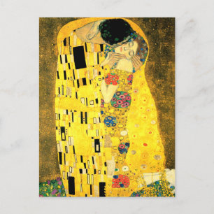 Der Kuss von Gustav Klimt Kunst, Dichtung und Musi Postkarte