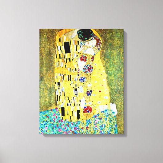 Der Kuss von Gustav Klimt Leinwanddruck (Vorderseite)