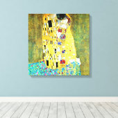 Der Kuss von Gustav Klimt Leinwanddruck (Insitu (Holzboden))