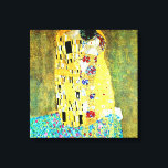 Der Kuss von Gustav Klimt Leinwanddruck<br><div class="desc">Der Kuss von Gustav Klimt Leinwand.Der Kuss (Liebhaber) wurde zwischen 1908 und 1909 vom österreichischen Symbolik-Maler Gustav Klimt gemalt, dem Höhepunkt seiner "Goldenen Periode", als er eine Reihe von Werken in einem ähnlich vergoldeten Stil malte. Ein perfektes Quadrat, die Leinwand zeigt ein paar umarmt, ihre Körper in kunstvollen Roben verstrickt...</div>