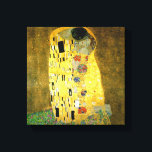 Der Kuss von Gustav Klimt Leinwanddruck<br><div class="desc">Kiss von Gustav Klimt und Jugendstil-Arbeit mit Goldblatt</div>