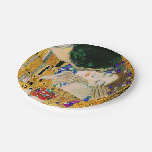 Der Kuss von Gustav Klimt Pappteller (Schrägansicht)
