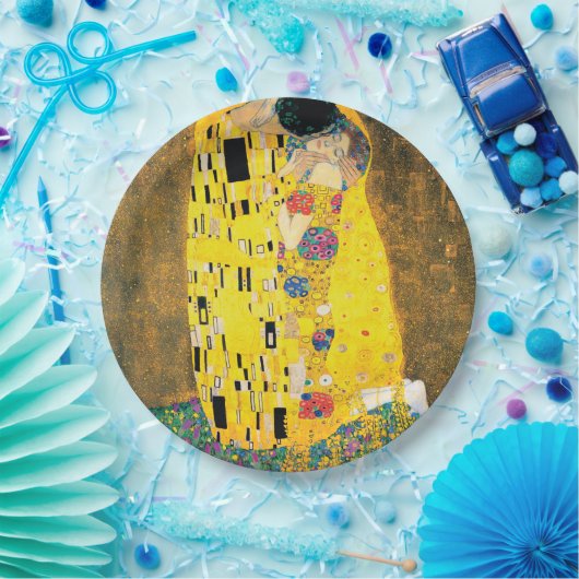 Der Kuss von Gustav Klimt Pappteller (Party)