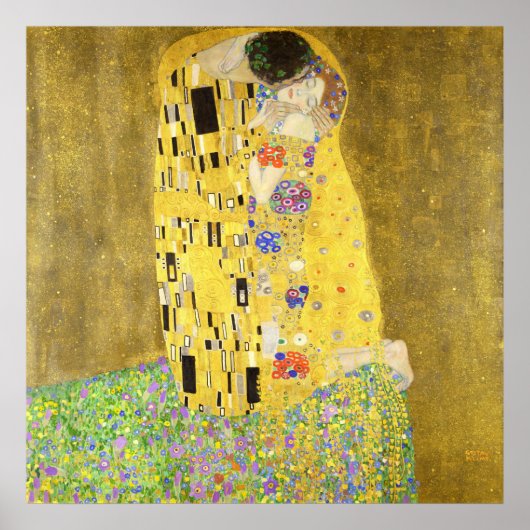 Der Kuss von Gustav Klimt Poster (Vorne)