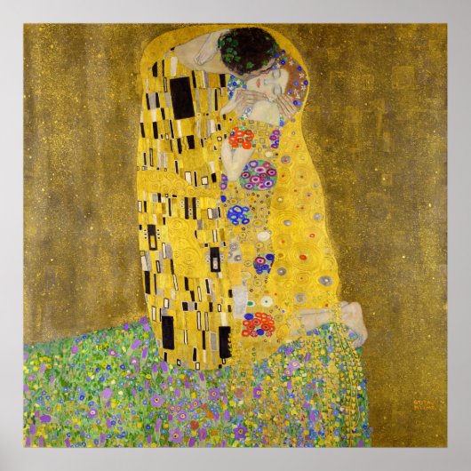Der Kuss von Gustav Klimt Poster (Vorne)