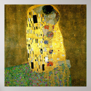 Der Kuss von Gustav Klimt Poster