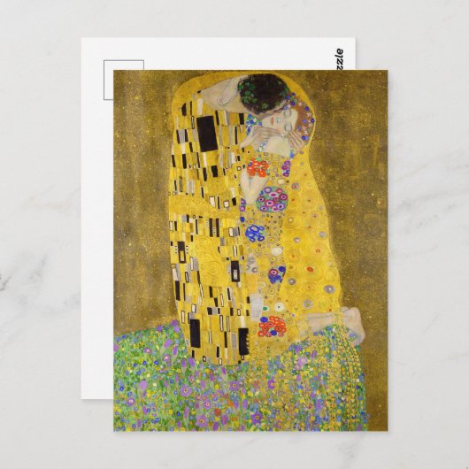 Der Kuss von Gustav Klimt Postkarte (Vorne/Hinten)
