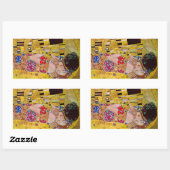 Der Kuss von Gustav Klimt Rechteckiger Aufkleber (Blatt)