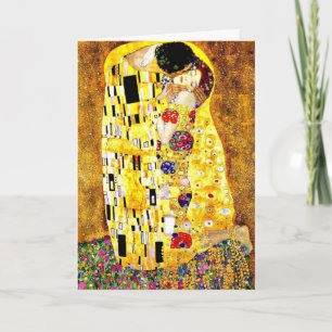 Der Kuss von Gustav Klimt, schöne Kunst Karte