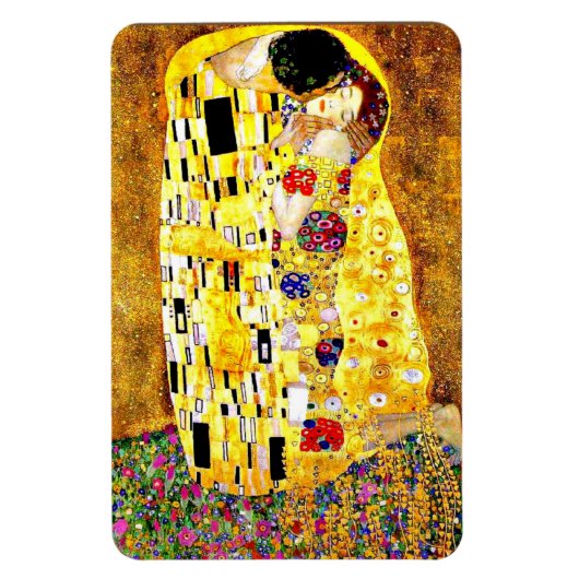 Der Kuss von Gustav Klimt, schöne Kunst Magnet (Vertikal)