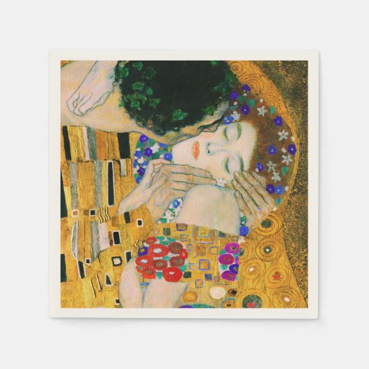 Der Kuss von Gustav Klimt Serviette (Vorderseite)