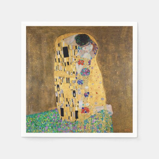 Der Kuss von Gustav Klimt Serviette (Vorderseite)