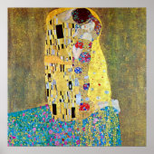 Der Kuss von Gustav Klimt, Vintage Art Nouveau Poster (Vorne)