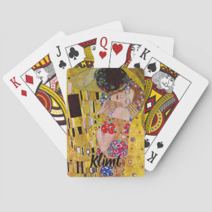 Der Kuss von Gustav Klimt, Vintage Art Nouveau Spielkarten