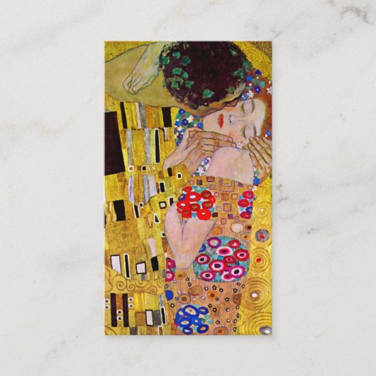 Der Kuss von Gustav Klimt, Vintage Kunsthochzeit Begleitkarte (Vorderseite)