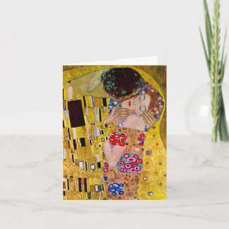 Der Kuss von Gustav Klimt, Vintage Kunsthochzeit Dankeskarte