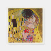Der Kuss von Gustav Klimt, Vintage Kunsthochzeit Serviette (Vorderseite)