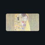 Der Kuss von Gustav Klimt, Vintager Jugendstil Adressaufkleber<br><div class="desc">Der Kuss (Der Kuss) (1907/08) von Gustav Klimt ist wahrscheinlich sein berühmtestes Werk. Klimt begann seine Arbeit im Jahre 1907 und ist der Höhepunkt seiner so genannten Goldenen Periode. Der Kiss ist ein Vintages Viktorianisches Era-Symbolismus, das eine Liebe und Romantik mit einem romantischen Paar in verschiedenen Goldtönen, Symbolen und Mustern...</div>