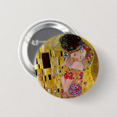Der Kuss von Gustav Klimt, Vintager Jugendstil Button (Vorne & Hinten)