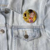 Der Kuss von Gustav Klimt, Vintager Jugendstil Button (Beispiel)