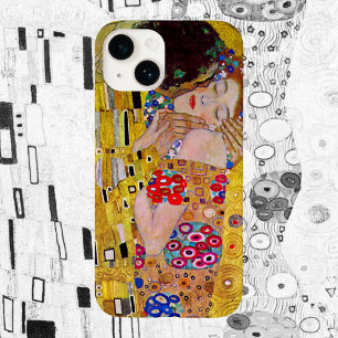 Der Kuss von Gustav Klimt, Vintager Jugendstil iPhone 15 Mini Hülle