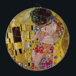 Der Kuss von Gustav Klimt, Vintager Jugendstil Dartscheibe<br><div class="desc">Das ultimative Gemälde der Liebe, ein wunderschönes Design zum Valentinstag! Der Kuss (Detail) (1907-1908) von Gustav Klimt ist ein Vintager Viktorianischer Epos-Symbolismus feine Kunst-Liebe und Romantik-Gemälde mit einem romantischen Paar in verschiedenen Goldtönen, Mustern und Symbolen, die einen Kuss vor einem Bronzestand teilen. Über den Künstler: Gustav Klimt (1862-1918) war ein...</div>