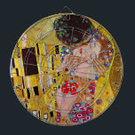 Der Kuss von Gustav Klimt, Vintager Jugendstil Dartscheibe<br><div class="desc">Das ultimative Gemälde der Liebe, ein wunderschönes Design zum Valentinstag! Der Kuss (Detail) (1907-1908) von Gustav Klimt ist ein Vintager Viktorianischer Epos-Symbolismus feine Kunst-Liebe und Romantik-Gemälde mit einem romantischen Paar in verschiedenen Goldtönen, Mustern und Symbolen, die einen Kuss vor einem Bronzestand teilen. Über den Künstler: Gustav Klimt (1862-1918) war ein...</div>