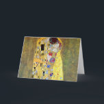 Der Kuss von Gustav Klimt, Vintager Jugendstil Karte<br><div class="desc">Der Kuss (Der Kuss) (1907/08) von Gustav Klimt ist wahrscheinlich sein berühmtestes Werk. Klimt begann seine Arbeit im Jahre 1907 und ist der Höhepunkt seiner so genannten Goldenen Periode. Der Kiss ist ein Vintages Viktorianisches Era-Symbolismus, das eine Liebe und Romantik mit einem romantischen Paar in verschiedenen Goldtönen, Symbolen und Mustern...</div>