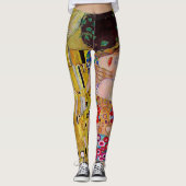 Der Kuss von Gustav Klimt, Vintager Jugendstil Leggings (Vorderseite)