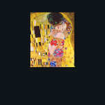 Der Kuss von Gustav Klimt, Vintager Jugendstil Leinwanddruck<br><div class="desc">Das ultimative Gemälde der Liebe, ein wunderschönes Design zum Valentinstag! Der Kuss (Detail) (1907-1908) von Gustav Klimt ist ein Vintager Viktorianischer Epos-Symbolismus feine Kunst-Liebe und Romantik-Gemälde mit einem romantischen Paar in verschiedenen Goldtönen, Mustern und Symbolen, die einen Kuss vor einem Bronzestand teilen. Über den Künstler: Gustav Klimt (1862-1918) war ein...</div>