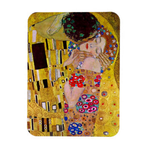 Der Kuss von Gustav Klimt, Vintager Jugendstil Magnet