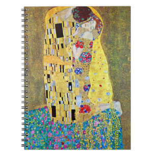 Der Kuss von Gustav Klimt, Vintager Jugendstil Notizblock