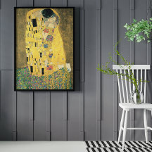 Der Kuss von Gustav Klimt, Vintager Jugendstil