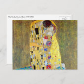 Der Kuss von Gustav Klimt, Vintager Jugendstil Postkarte (Vorne/Hinten)