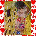 Der Kuss von Gustav Klimt, Vintager Jugendstil Puzzle<br><div class="desc">Das ultimative Gemälde der Liebe, ein wunderschönes Design zum Valentinstag! Der Kuss (Detail) (1907-1908) von Gustav Klimt ist ein Vintager Viktorianischer Epos-Symbolismus feine Kunst-Liebe und Romantik-Gemälde mit einem romantischen Paar in verschiedenen Goldtönen, Mustern und Symbolen, die einen Kuss vor einem Bronzestand teilen. Über den Künstler: Gustav Klimt (1862-1918) war ein...</div>